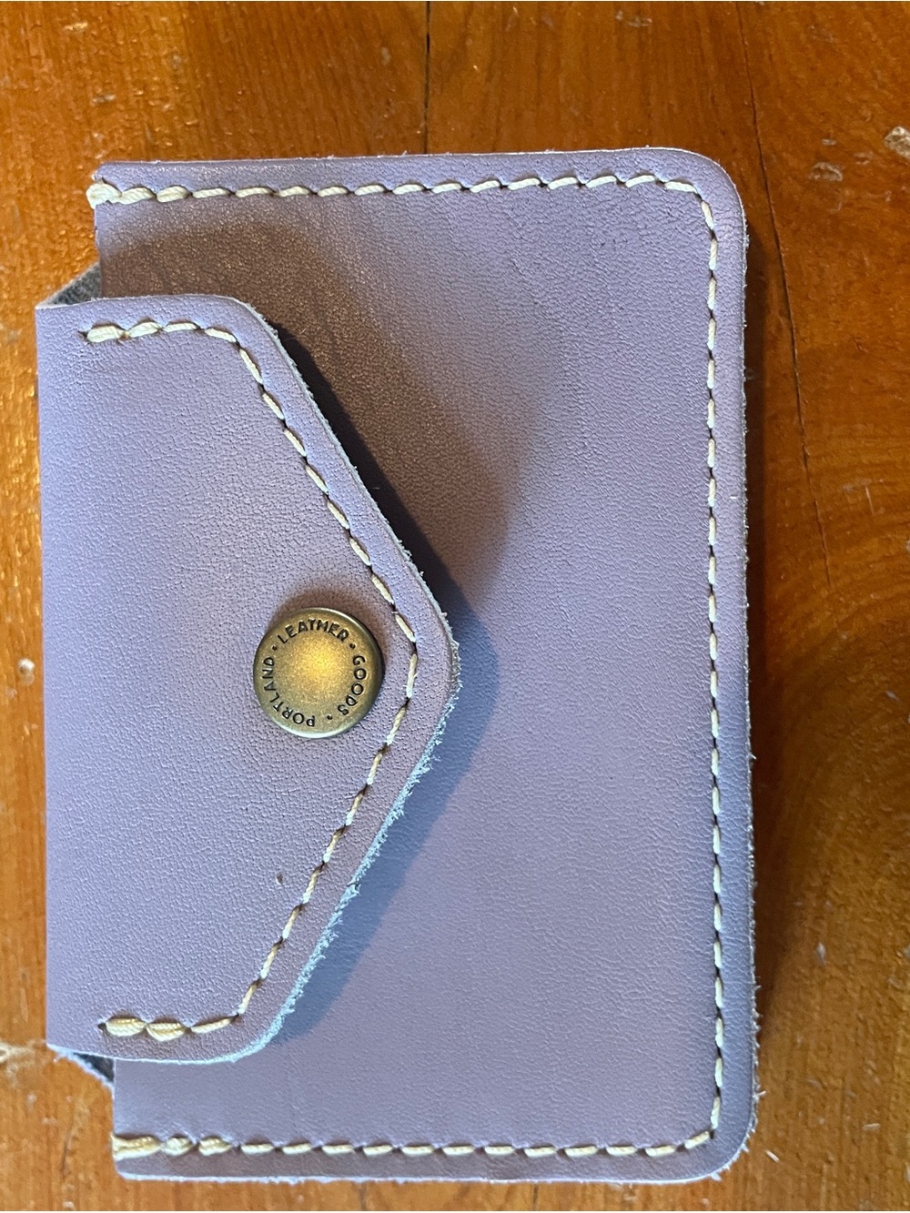 Portland Leather Lavender Love Bug wallet - Picture 2 of 3